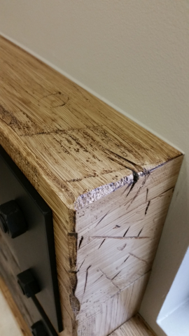 Close Up of Faux Timber End Left