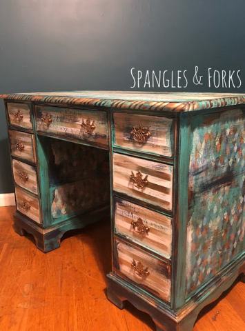 Mermaid Desk (front and side view)