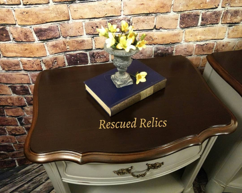 Two toned nightstand top