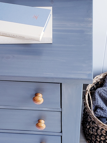 Rustic Gray Nightstand Detail